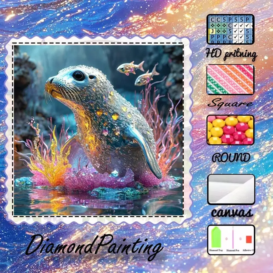 5D Duck Down Fabric Canvas, available with AB drills, crystal drills, fairy dust drills, diamond painting kits full drill square drills, Crystal Seal DIY mosaic wall art, beginner craft kit, home wall decoration gift, diamond art kit, Needlework