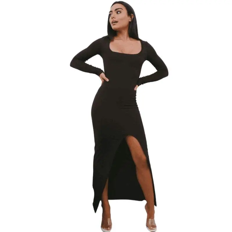 Veronica - Subtle Night Out Maxi Dress w/Slit