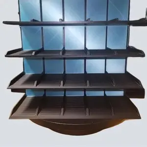 25 car 1/64 Scale Diecast Modular Wall Mount or Desktop Display in Black & Blue