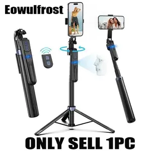 4-In-1 Selfie Stick Tripod with 360° Rotation, Dual Fill Light, Selfie Video Light, Extendable Pole with Remote, Perfect for Smartphone, Cellphone, iPhone/android, Smartphone Camera Accessories, Travel & Content Creation