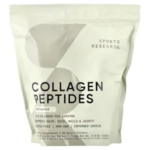 Sports Research Collagen Peptides, Unflavored, 20 Single Packets, 0.39 oz (11 g) Each