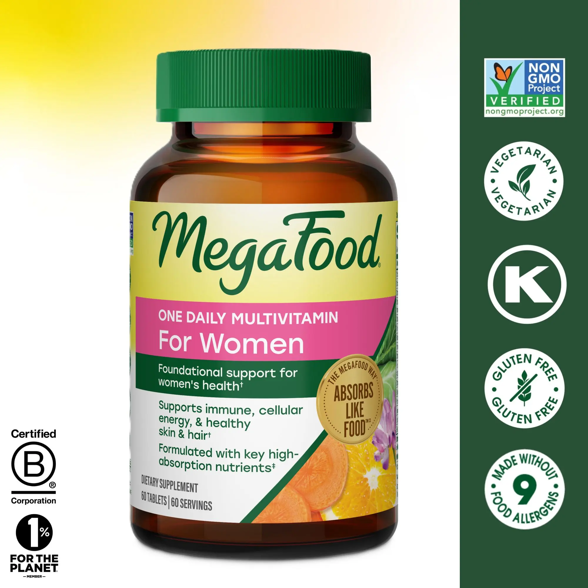 Women’s One Daily Multivitamin - Dietary Supplement Supports Immune, Bone, and Energy Metabolism