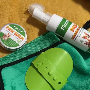 Dog Paw Cleaner Kit No Rinse Waterless Soap-Free Cleanser for All Breed Sizes with Healing Balm for Dry Cracked Paws Protector Care Set,valentine's day gifts for her/him