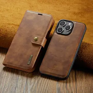 2-in-1 Magnetic Phone Case, PU Leather Flip Phone Case, Shockproof Protective Case for iPhone, Accessories