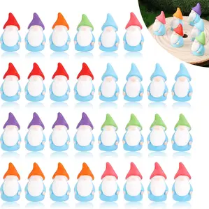 Miniature Gnomes Hide and Seek Game 30pcs Multi Colored Resin Gnomes 6 Bright Colors Tiny Gnomes for Miniature Landscape Garden Outdoor Patio Yard Plant Pots Decor