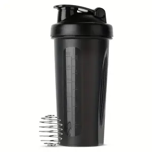 Protein Shaker Bottle with Mixer Ball, Rectangular Superfood Protein Shaker Sports Water Bottle, PVC-Free, Ideal for Gym Supplements & Summer Hydration, Sports Drinking Bottle