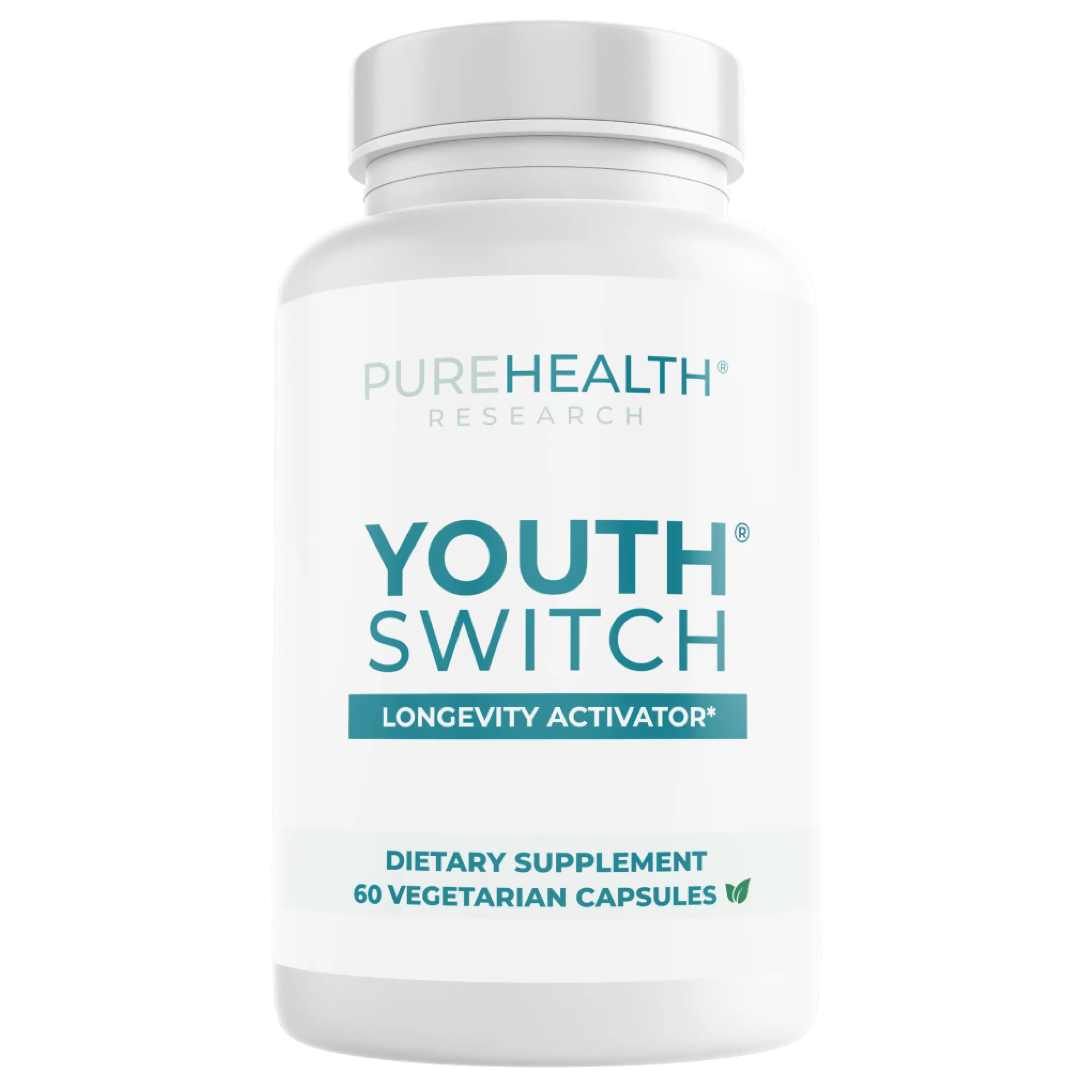 PureHealth Research Youth Switch All-Natural Age Defying Supplement with Natural Ingredients - Supports Youthful Energy, Glowing Skin and Longevity