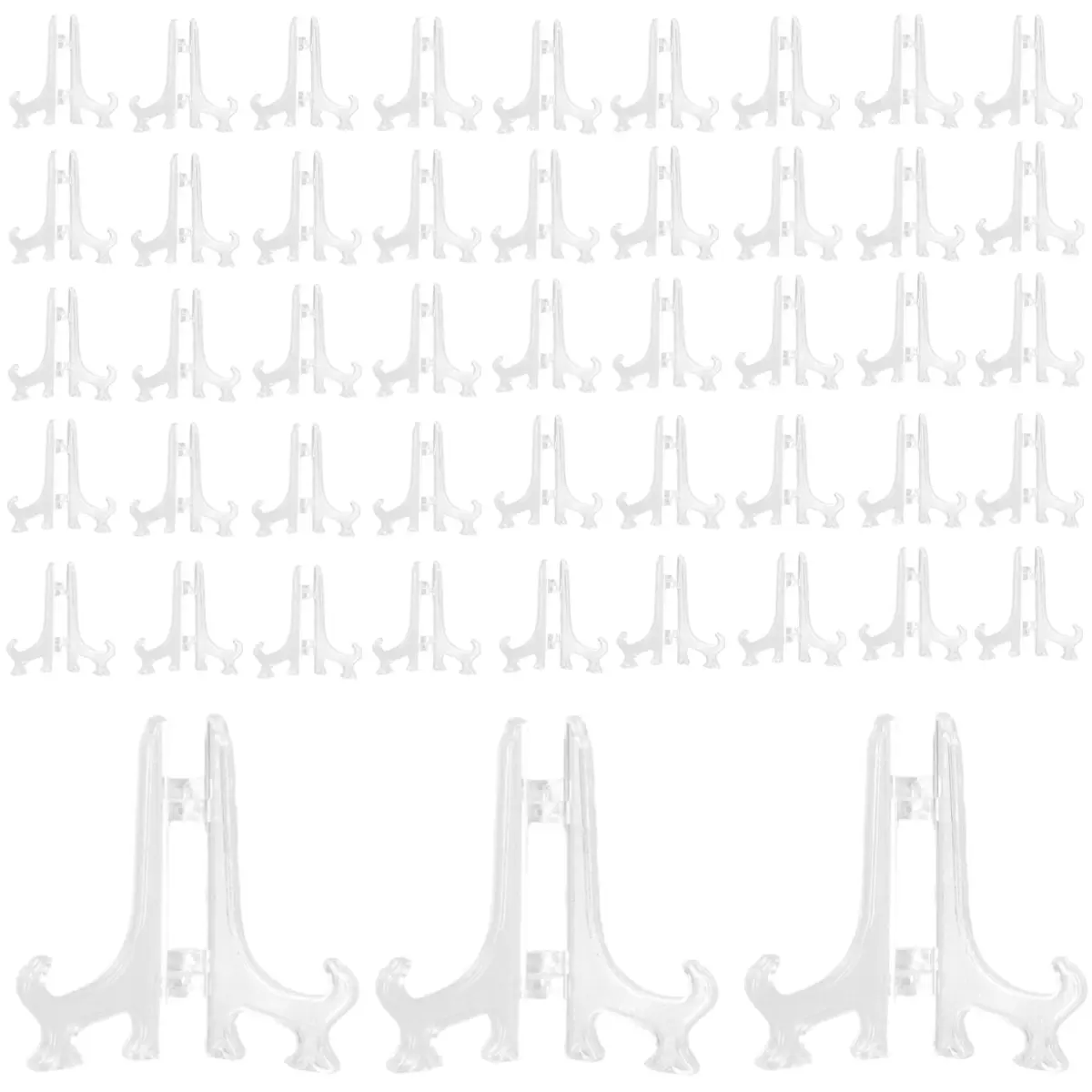 48-Piece Durable, Lightweight, Foldable Plastic Mini Easel Stands - Hardware Tools for Photo Frames, Collectibles; Ideal for All Seasons Business Use, Graduation Gifting; Amazing Gift for Friends