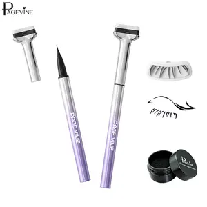 Lower Lash Stamp 4-in-1 Eyeliner & Eyebrow Makeup Tool Set, Waterproof Smudge Proof Quick Dry Eye Makeup Kit, Fine Tip Brow Pen for Natural Hair Like Strokes, Easy for Beginners Daily Soft Glam.