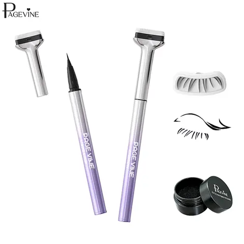 Lower Lash Stamp 4-in-1 Eyeliner & Eyebrow Makeup Tool Set, Waterproof Smudge Proof Quick Dry Eye Makeup Kit, Fine Tip Brow Pen for Natural Hair Like Strokes, Easy for Beginners Daily Soft Glam. #sohochic