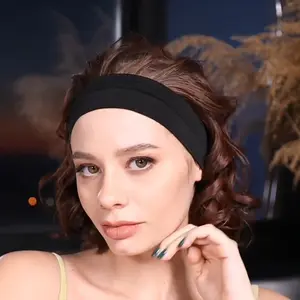 3pcs, Solid Color Headband - Sweatproof, Sweat Absorbing Headband, all-season headband, suitable for everyday wear, sports, school. Available in black, white. Simple design, comfortable fit, sports headband, breathable fabric