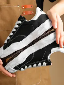 Men & Women Casual Shoes, Maison Mihara Yasuhiro Thick Sole Sneakers, Retro Twisted Canvas Shoes, Daily Wear, Anti-Slip, Durable, Lightweight