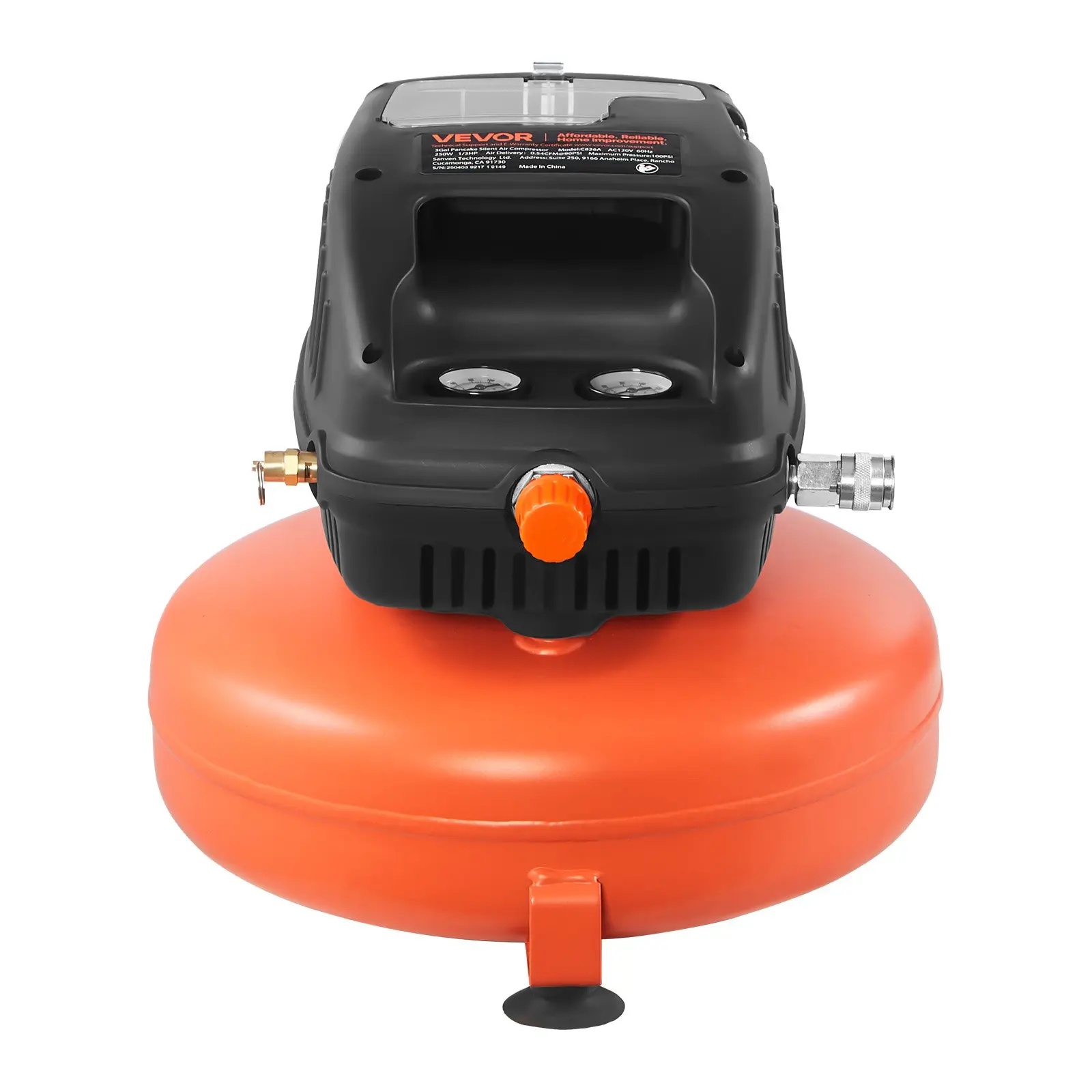 【summerfinds】VEVOR 3 Gallon Air Compressor 1/3HP 0.54CFM@90PSI & 100PSI Max Working Pressure
