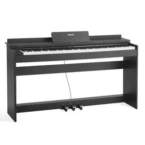VEVOR Weighted Digital Piano, 88 Keys Fully Weighted, Electric Piano Keyboard with Furniture Stand, Power Adapter, Triple Pedal, 680 Tones, Support Wireless Connection, with Headphones, for BeginnersVEVOR Super Brand Day