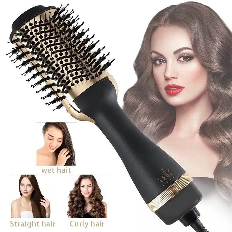 Hot Air Brush, 1-Step Hair Dryer & Styler for Smooth, Frizz-Free Blowouts - Dual Wet & Dry Use, Curling Tool Beauty Product in Gift Box, Beauty Products, Blow Dry Brush Curlers & Straighteners, Hair Styler, Blowout Hair
