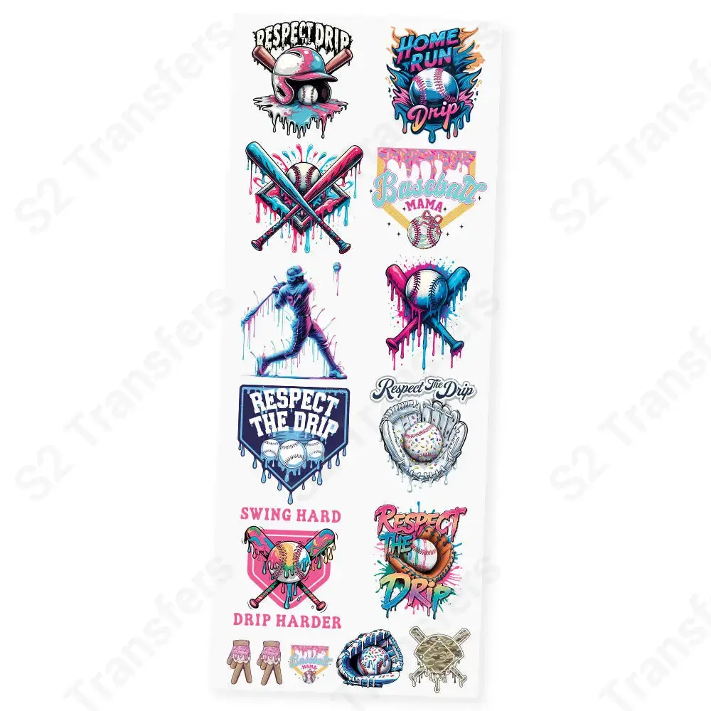 Baseball Drip Squad Premade DTF Transfer Gangsheet - 22" x 60"