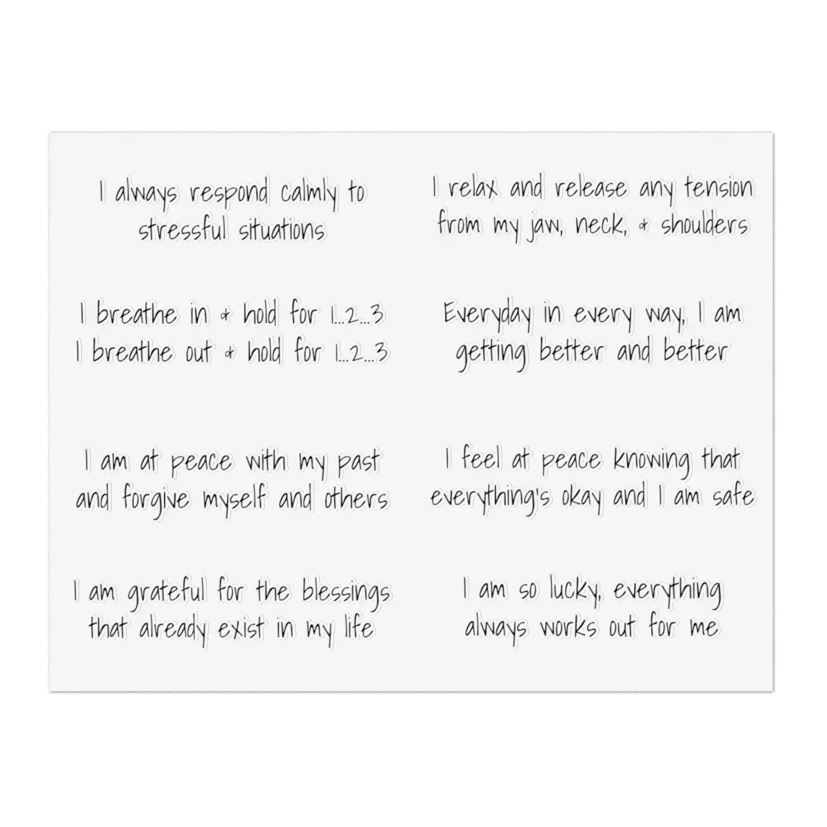 Relieve Anxiety #1 - Mirror Affirmation Stickers