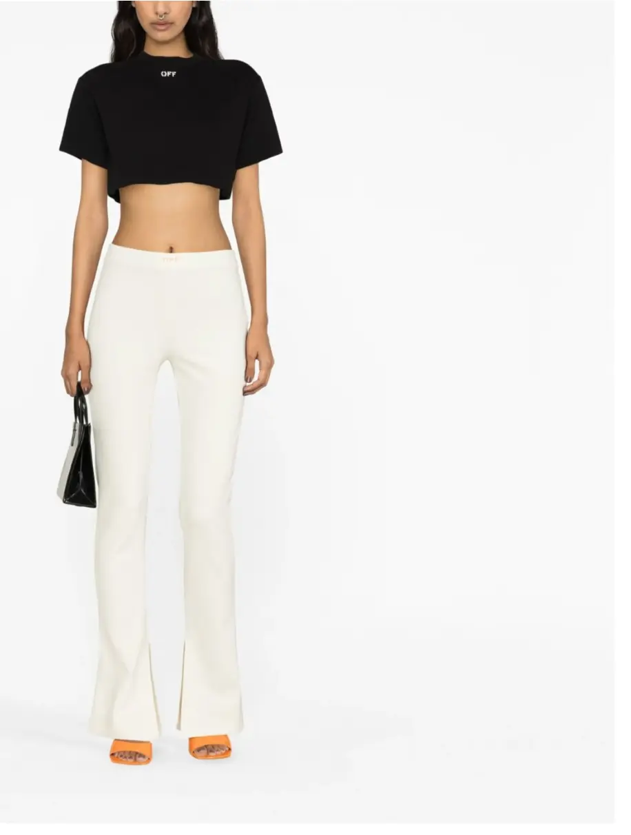 Off-White Sleek Split Leggings | White Ivory | 42IT (US6)