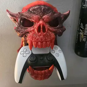 Orc Skull Controller Holder for PlayStation and Xbox Wall or Desk Mount Unique Gaming Accessory
