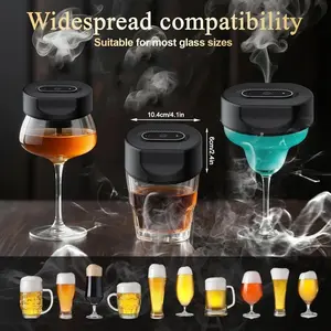 Electric Whiskey Smoker Kit Rechargeable - 6 Natural Wood Chips Flavors,Built-in Lighter,Birthday Bourbon Whiskey Gifts for Men