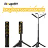 BOUGERV LED Camping Lantern with Tripod Base - 1800 Lumens Cordless Work Light, 3 Adjustable Dimmable Heads, 8000mAh Rechargeable, 3.4ft Telescopic Stand, Switch, Portable Camping Gear, Garage Use