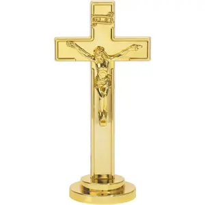Crucifix Standing , Plastic Tabletop Wall   Christ Catholic  Crucifix Wall  for  Decor, Devout Gifts ( - 7 Inch)