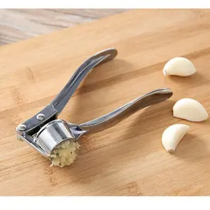 Premium Garlic Press & Ginger Peeler Set – Heavy-Duty Kitchen Crusher, Ergonomic Mincer with Silicone Peeler, Crushes Garlic/Peels Ginger, Ideal for Cooking, Meal Prep & Baking, Stainless Steel, Easy Clean/Store, Essential Gadget