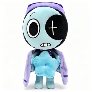 Dandy's World Gourdy Astro Plush Toy with Detachable Star Pillow & Purple Cloak, Horror Game Character Stuffed Doll, Collectible Plush Gift for Kids & Game Fans plushies dolls Father day