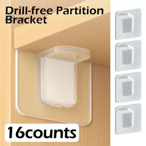 16Pcs Shelf Support Pegs TikTok Viral Punch-Free Adhesive Pins Thickened Sturdy Brackets Heavy-Duty Durable Closet Cabinet Holders Easy Install No-Drill Storage Hooks for Home Kitchen Bathroom Organization