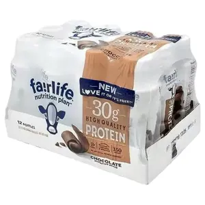 Fairlife Nutrition Plan Chocolate, 11.5 Fluid Ounce (12 Pack) Protein Drink Beverage Sugar Beverage Sugar
