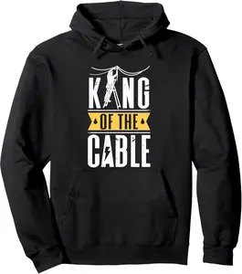 Electrical Work Electricians King Of The Cable Electrician Pullover Hoodie