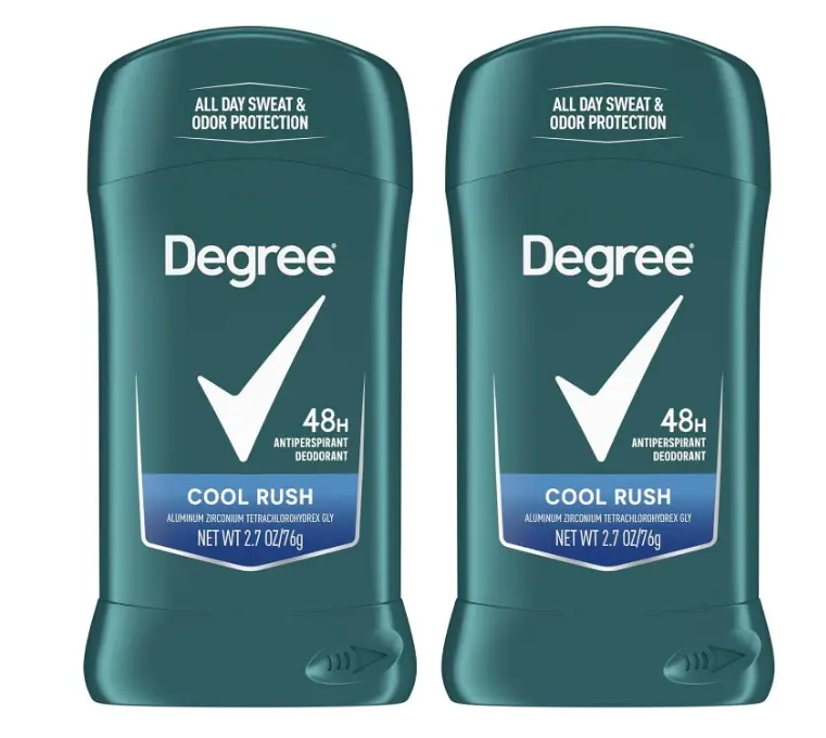 Degree Men Original Antiperspirant Deodorant Cool Rush Twin Pack 48-Hour Sweat & Odor Protection Antiperspirant For Men 2.7 oz