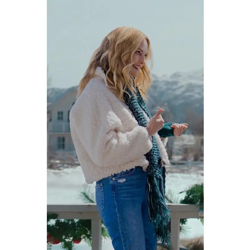 Charlotte Sanders Best Christmas Ever Faux Fur Jacket