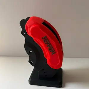 Red brake caliper