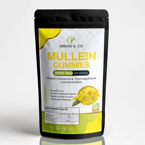 Mullein Gummies,Daily Respiratory Health Gummies 2000mg Mullein Leaf herb Extract , gummies for lung cleanse