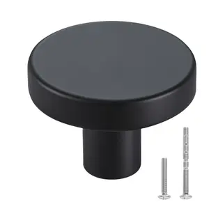 Fathersdaygift VEVOR Cabinet Knobs, 10 Pack, 1.26 Inch Black Zinc Alloy Drawer Pulls Door Handles, Mushroom Kitchen Solid Knobs Dresser Handles, Cupboard Hardware with Screws for Bathroom Closet Cabinets Drawersdealsforyoudays
