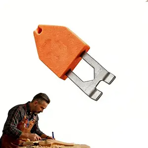 1pcs Rope Anchor Hook, Portable Chalk Line Anchor Hook Tool for Straight Line Marking, One-Handed Operation Design, Instant Fixing, Quick - Easy for Carpentry, Drywall Installation, Roofing - Building Projects