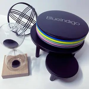 BluIndigo Core ABS Exercise Sliders - Premium Quality Fabric with Anti-Skidding Lines & Elastic Foam Pad - 8.5mm/180mm Size