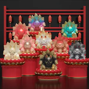 Ancient Nine Fox Design Blind Box, Gamer Blind Bag, 1 Box Random Cute Action Figure Mystery Box for Home Decor, Ideal Birthday Gifts, Collectible Pack