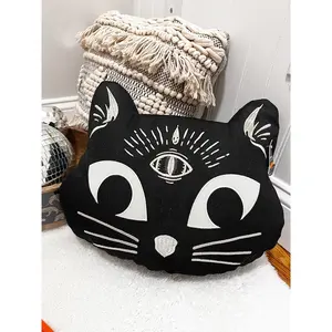 Glow in The Dark Mystical Evil Eye Protection Accent  Pillow Halloween