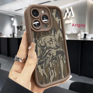 Case for iPhone 16 Pro Max 15 Plus 16E 14 13 12 11 XS XR Camouflage Dog Advanced fashion gift Anti-Scratch Shockproof Soft Silicone Protective Cover