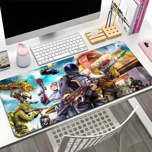 F-Fortnite Mouse Pad Mousepad HD Printing Computer Gamers Locking Edge Non-slip Mouse Pad XXL90x40cm Keyboard PC Desk Pad