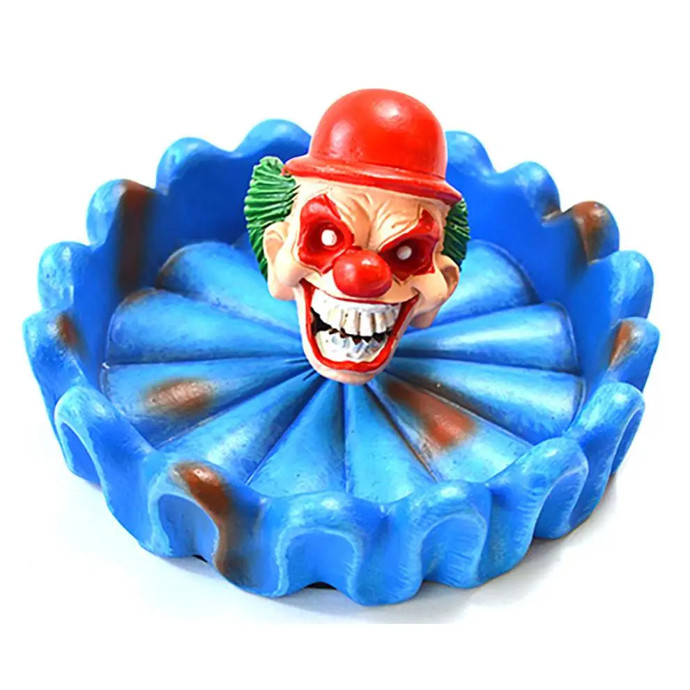 Bobblehead Clown Ashtray 4.5 Inch — Novelty Cold-Cast Resin Figure