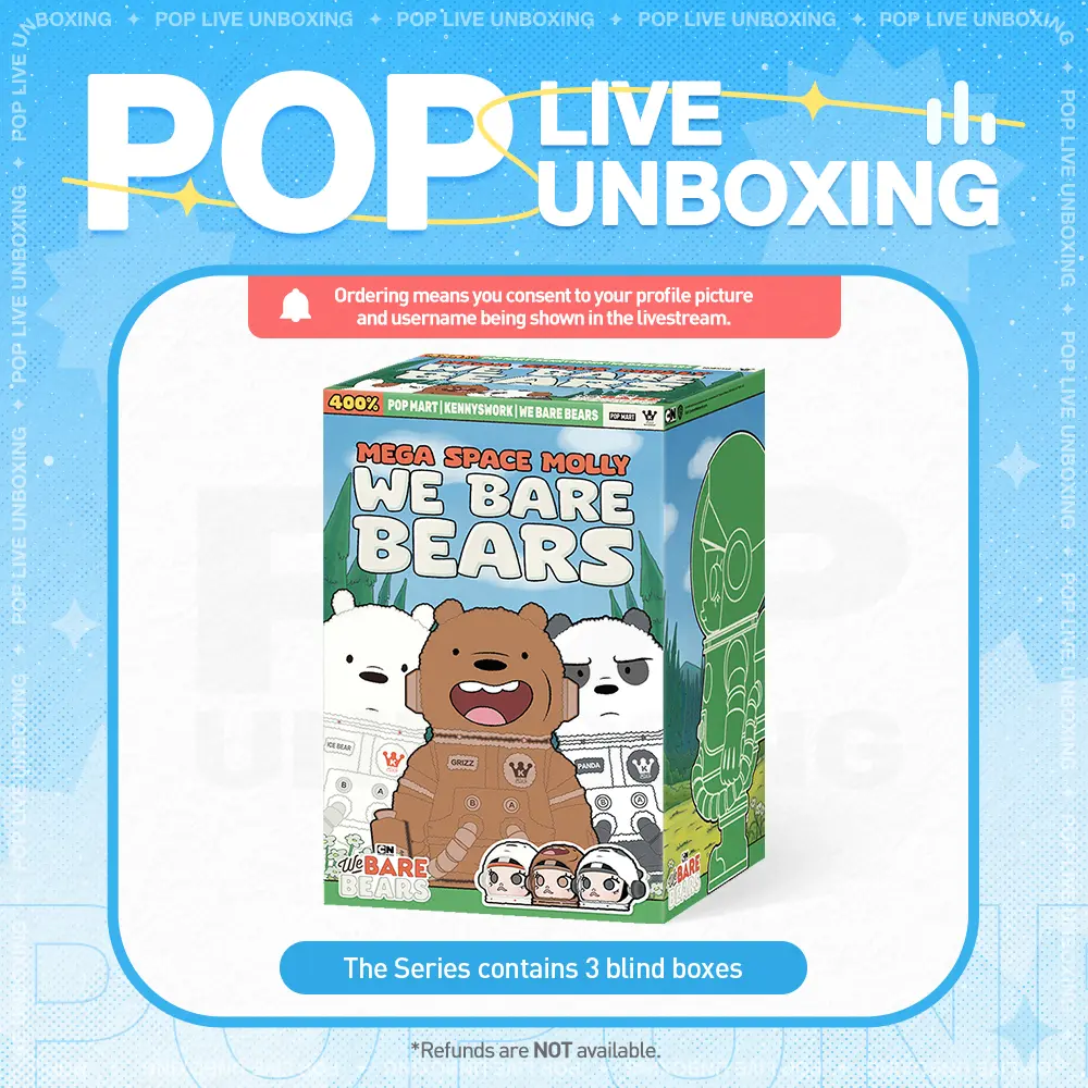 [POP NOW]MEGA SPACE MOLLY 400% WE BARE BEARS POP MART