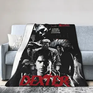 Dexter Morgan Blankets Travel Office Flannel Throw Blanket For Couch Chair Sofa Bed Soft Warm Custom DIY Quality Bedspread Gift