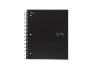 Five Star 72057 Wirebound Notebook, College Rule, 11 X 8 1/2, 100 Sheets, Black Five Star 72057 Wirebound Notebook, College Rule, 11 X 8 1/2, 100 Sheets, Black