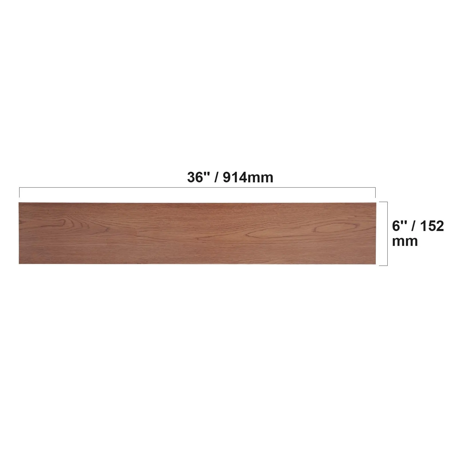 【summerfinds】VEVOR Self Adhesive Waterproof Vinyl Floor Tiles, 36x6 in  Design, 36 Tiles 2.5mm Thick Peel & Stick Deep Brown Wood Grain, DIY Flooring for Kitchen, Bathrooms, Home Decor, Vinyl Plank, Wood Grain Pattern