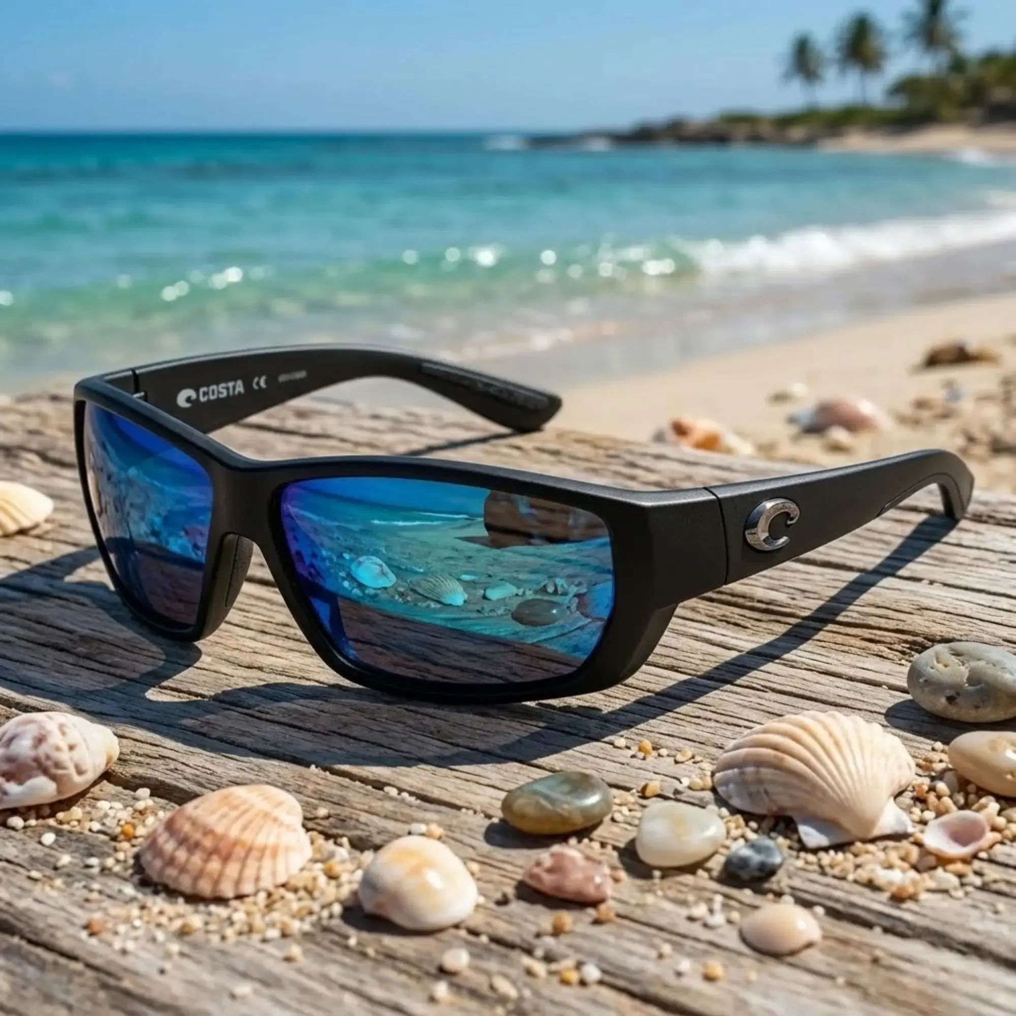 Costa Del Mar Sunglasses Fantail Mens Polarized Sunglasses, UV Protection for Fishing, Boating & Beach 580G Size 59