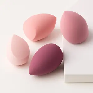 BEAUTI BAR 4 Pack Makeup sponge egged shaped makeup sponge for foundation concealer bronzer setting losing powder