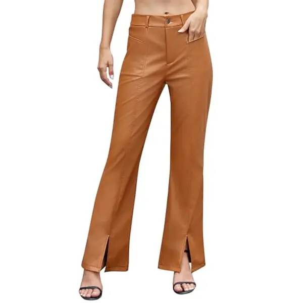 Flared leather pants, flared leather pants, flared leather pants # Fyp. # viral # foryou # tiktokmademebuyit # makeup # foodtok # homegoods # trendingvideo. # obsessed. # economy